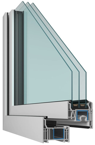 profil plastového okna Alfa 76